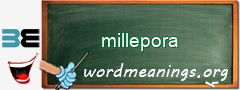 WordMeaning blackboard for millepora